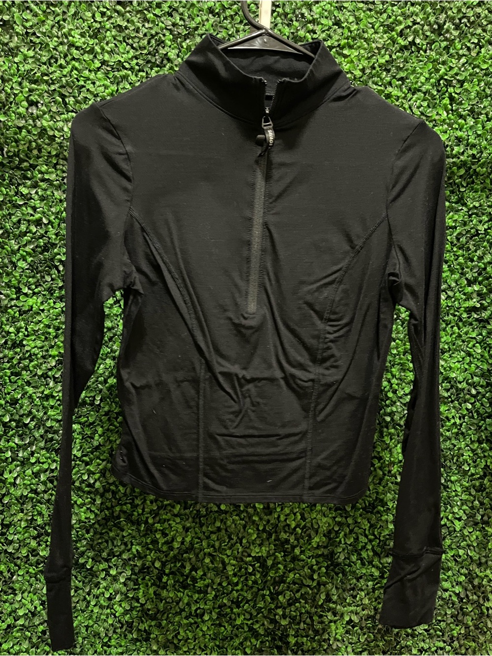 Savage X Fenty Black Long Sleeve Half-Zip Pullover
